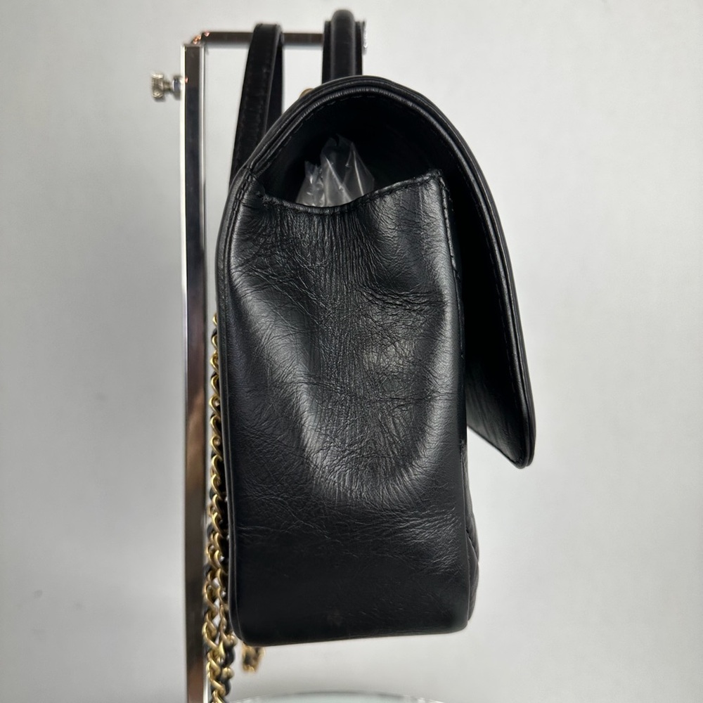 Chanel Trendy CC Top Handle Flap Bag Black Chevron Leather GHW - Picture 7 of 17